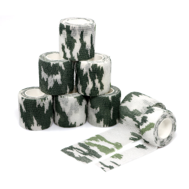 CAMOUFLAGE TAPE Protective Camouflage Tape Wrap Outdoor Tapes Self Adherent Hunting Camouflage Strong Wrap Stickers Bike Bandages Stretch Elastic Cohesive Bandage -AETA001