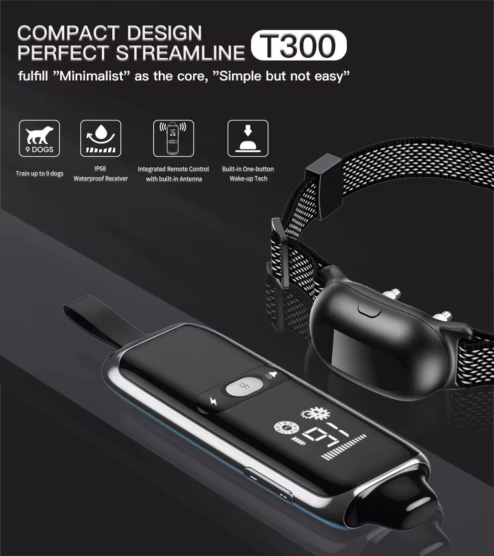 DOG COLLAR T300 NEW 1300 FT REMOTE BEEPER SHOCK VIBRATION TRAINING COLLAR FOR DOGS