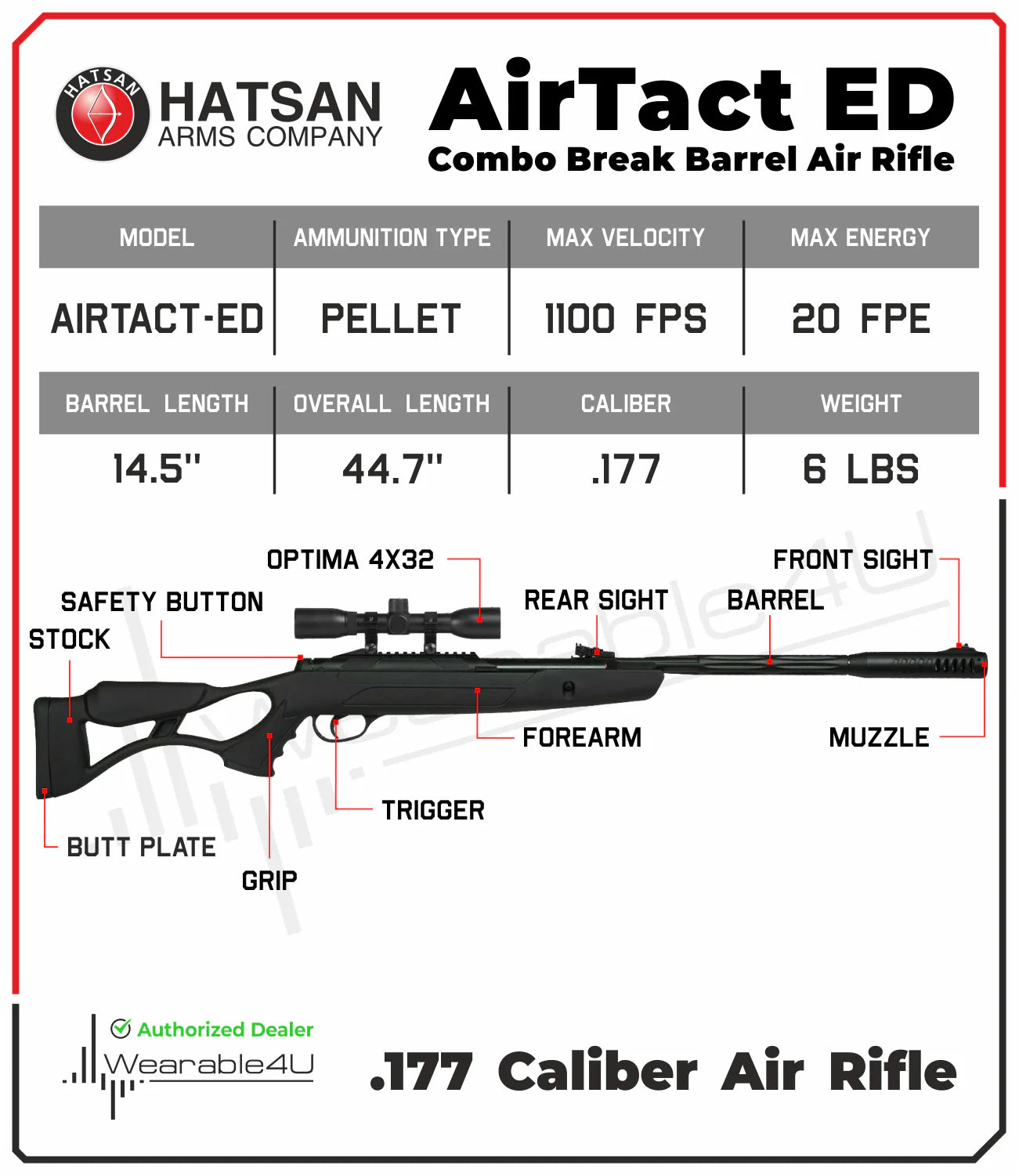 HATSAN AIR TACT ED 4.5MM