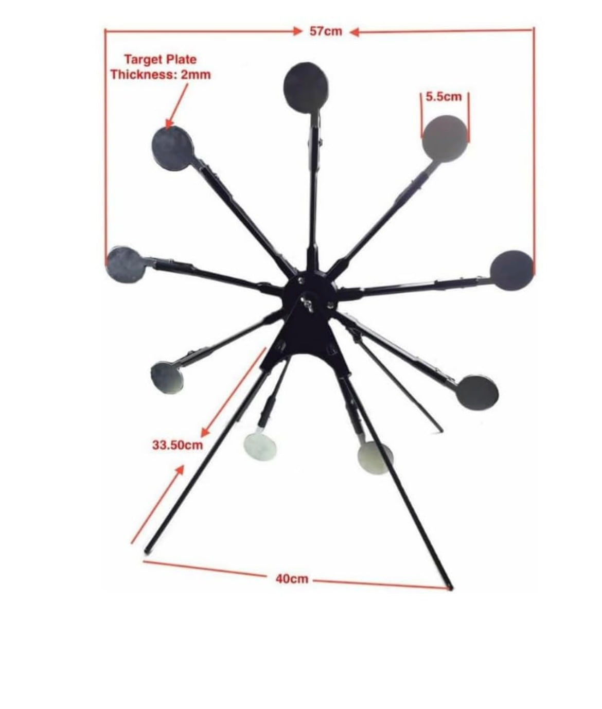 Target Practice Spinning Ferris Wheel, Self Reset Shooting Aiming Targets Freestanding Shot Gallery Air Gun Rifle Airgun Aim Moving Target Practice Outdoor
