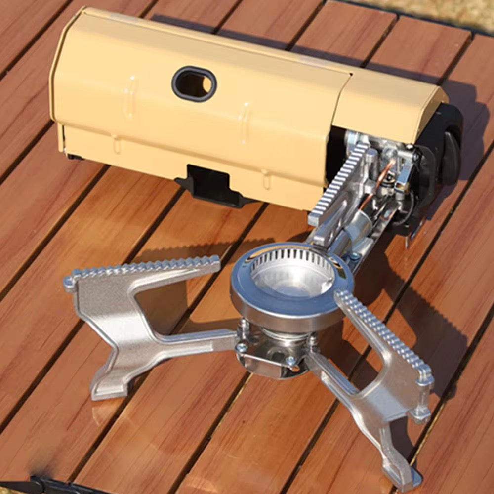 Portable 2670W Camping Gas Stove: Folding Cassette Burner for Outdoor Picnic