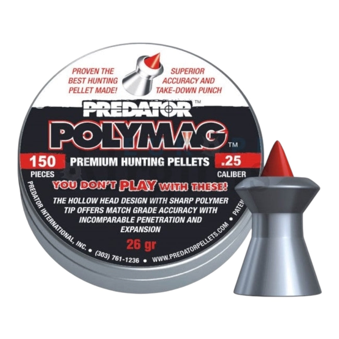 JSB PREDATOR POLYMAG 6.35MM/.25 (26gr) 150PCS