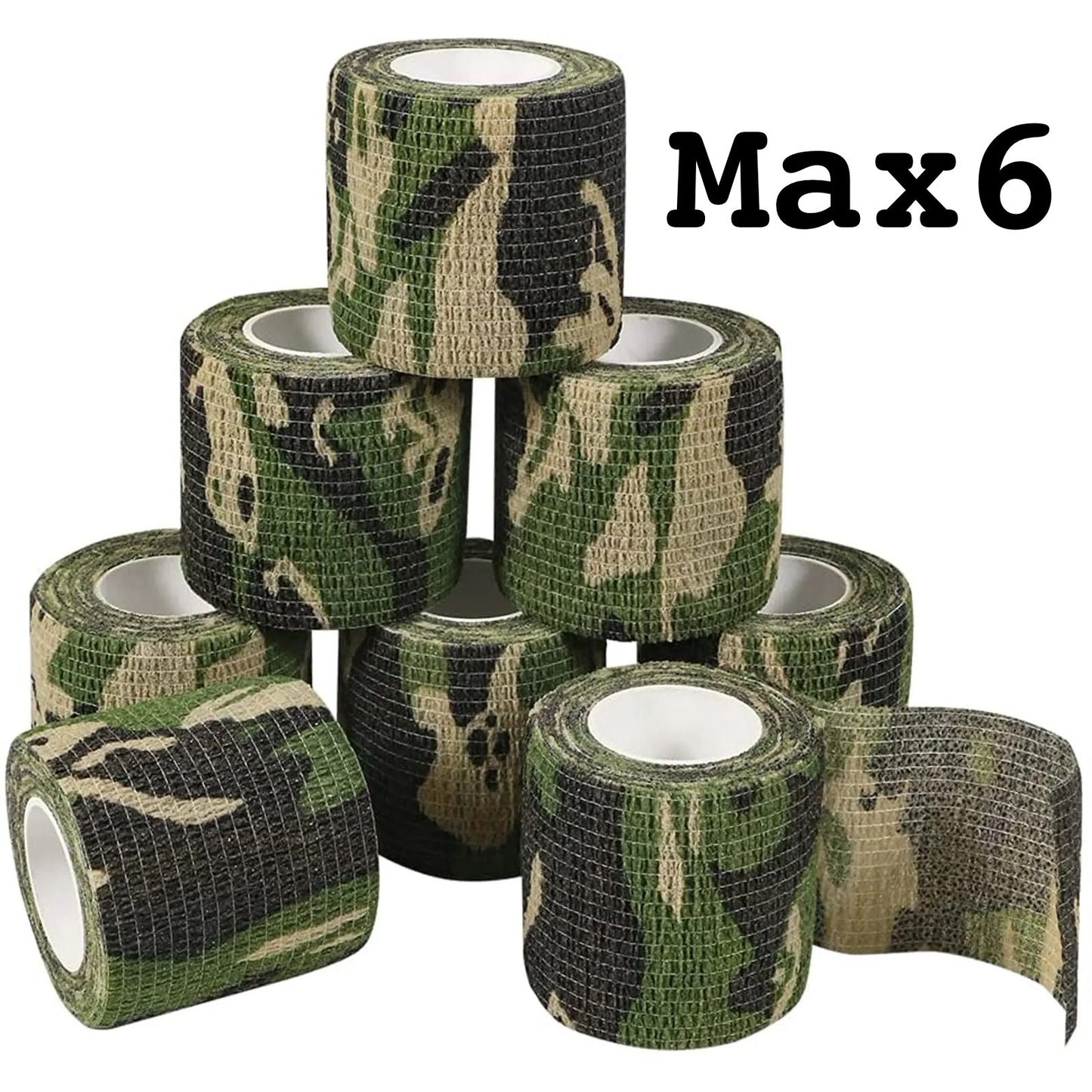 CAMOUFLAGE TAPE Protective Camouflage Tape Wrap Outdoor Tapes Self Adherent Hunting Camouflage Strong Wrap Stickers Bike Bandages Stretch Elastic Cohesive Bandage -AETA001