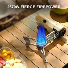 Portable 2670W Camping Gas Stove: Folding Cassette Burner for Outdoor Picnic
