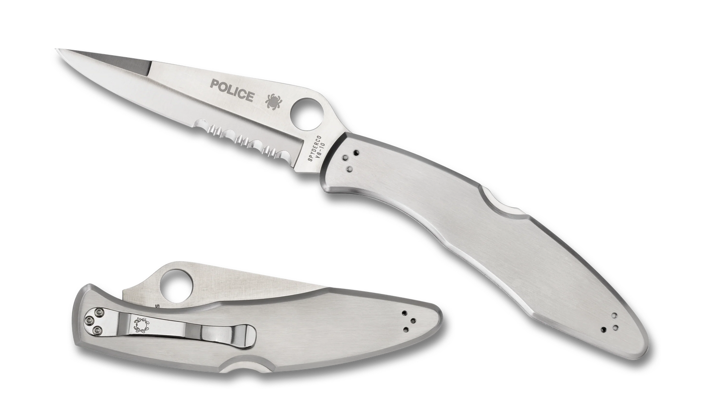 SPYDERCO POLICE VG-10 SEMI-SAW