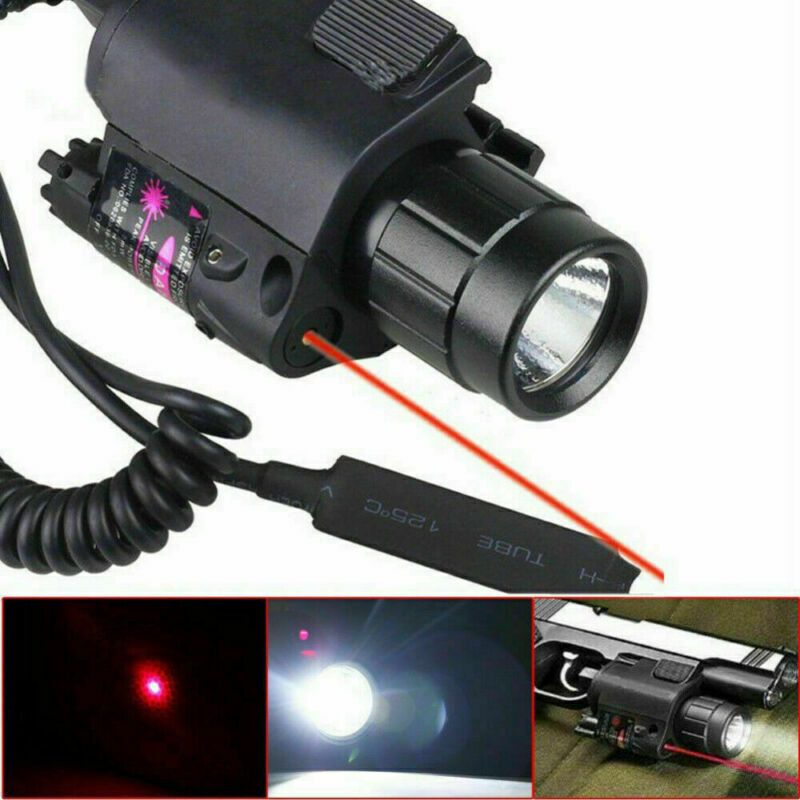 Tactical LED Flashlight Red Gun Dot Laser Sight Torch-TACT027