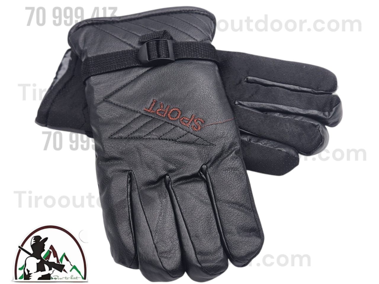 BLACK WARM WINTER GLOVES - CLGL013