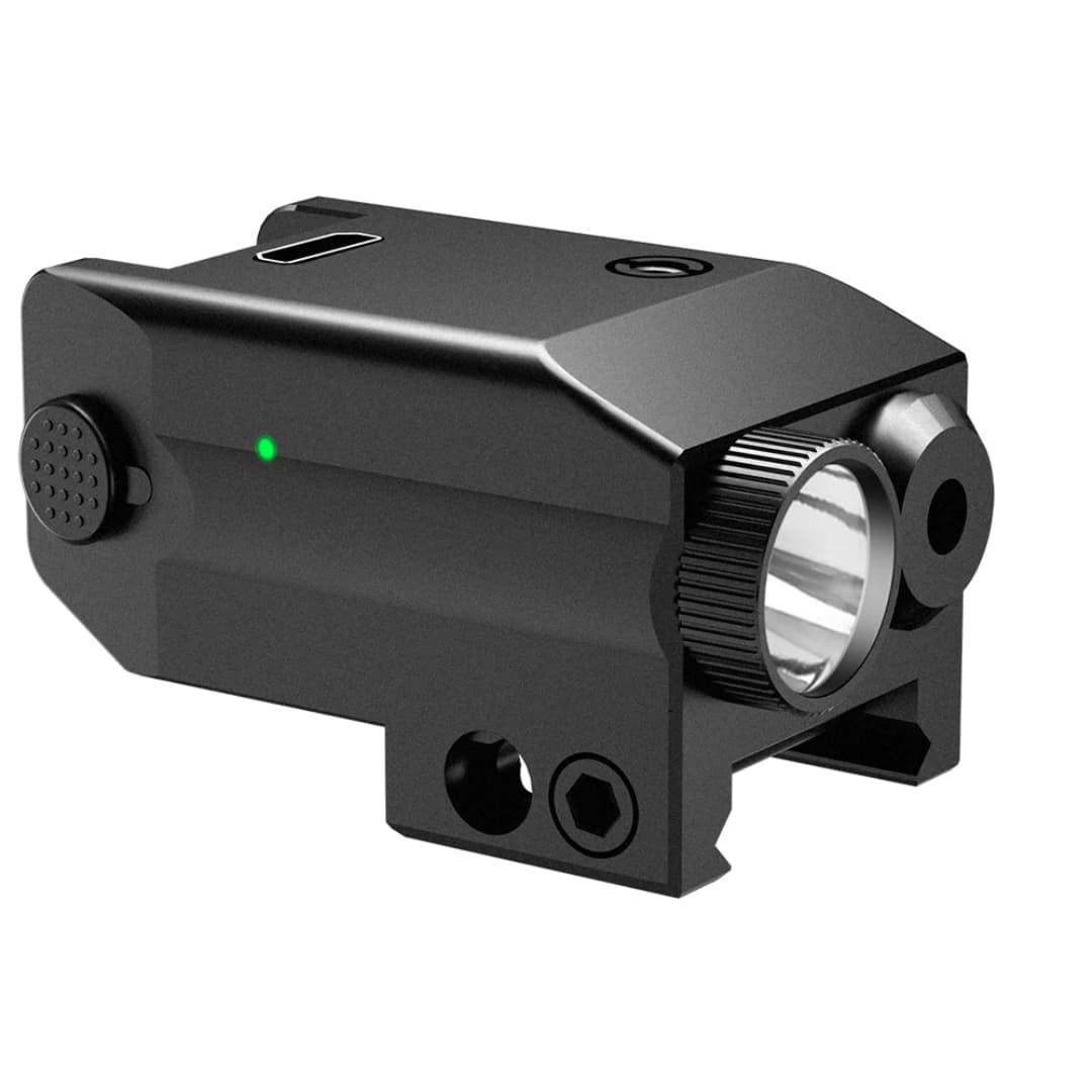 Green Laser Light Combo 350 Lumens Tactical Flashlight with USB Rechargeable for Pistols Handguns, Laser Sights Pistol Light, Fit Picatinny Rail