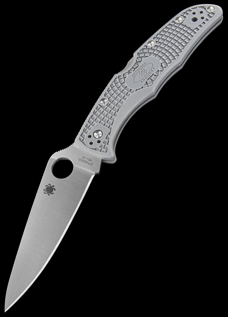 SPYDERCO ENDURA 4 FLAT KNIFE C10 GREY