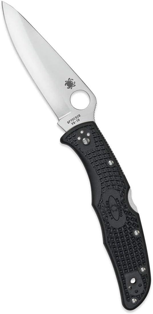 SPYDERCO ENDURA 4 FLAT KNIFE C10 BLACK