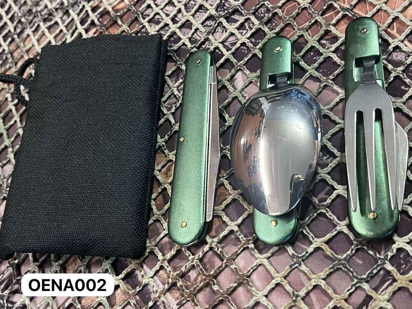 SCOUT EAT KIT 3-in-1 Folding Camping Cutlery Set - OEBA002.