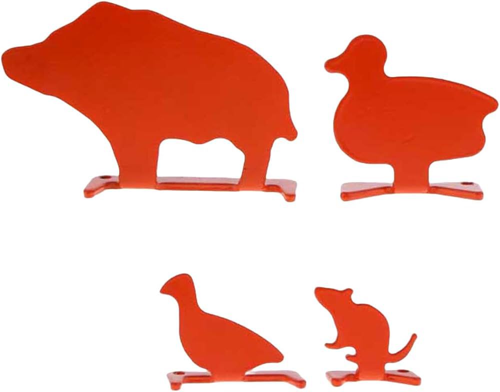Carbon Steel Target 4Pcs Animal Silhouette Target for Yard