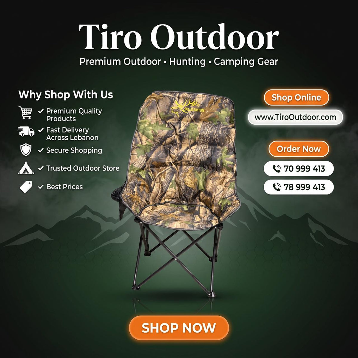 SKILLED HUNTER FOLDING CHAIR OECH057