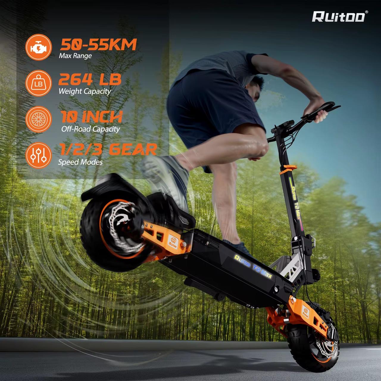 E -SCOOTER DUAL SUSPENSION SYSTEM - dual braking system