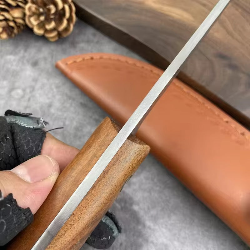 Damascus Grain Steel Hand-Held Knife Portable Outdoor Camping - OEKNFB084