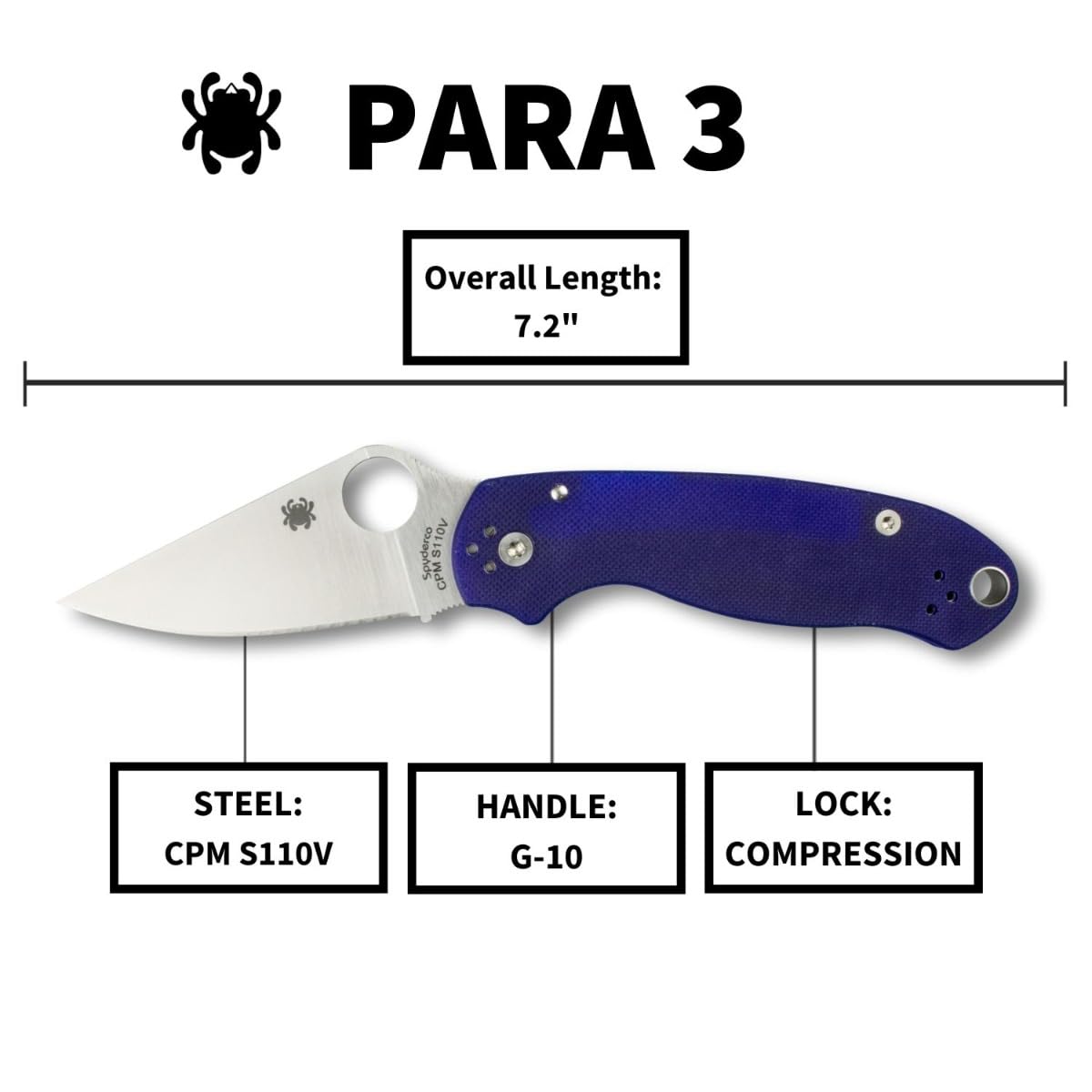 SPYDERCO CPM S30V - BLUE
