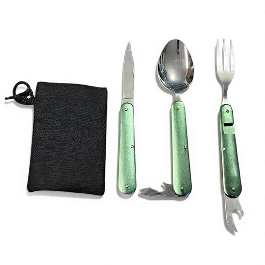 SCOUT EAT KIT                      3-in-1 Folding Camping Cutlery Set - OEBA002.