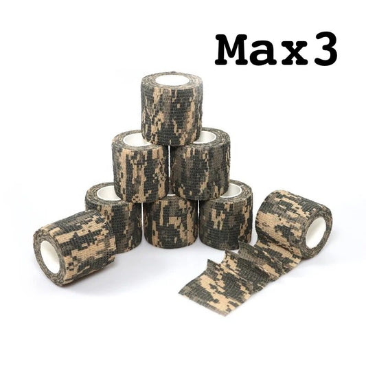 CAMOUFLAGE TAPE Protective Camouflage Tape Wrap Outdoor Tapes Self Adherent Hunting Camouflage Strong Wrap Stickers Bike Bandages Stretch Elastic Cohesive Bandage -AETA001