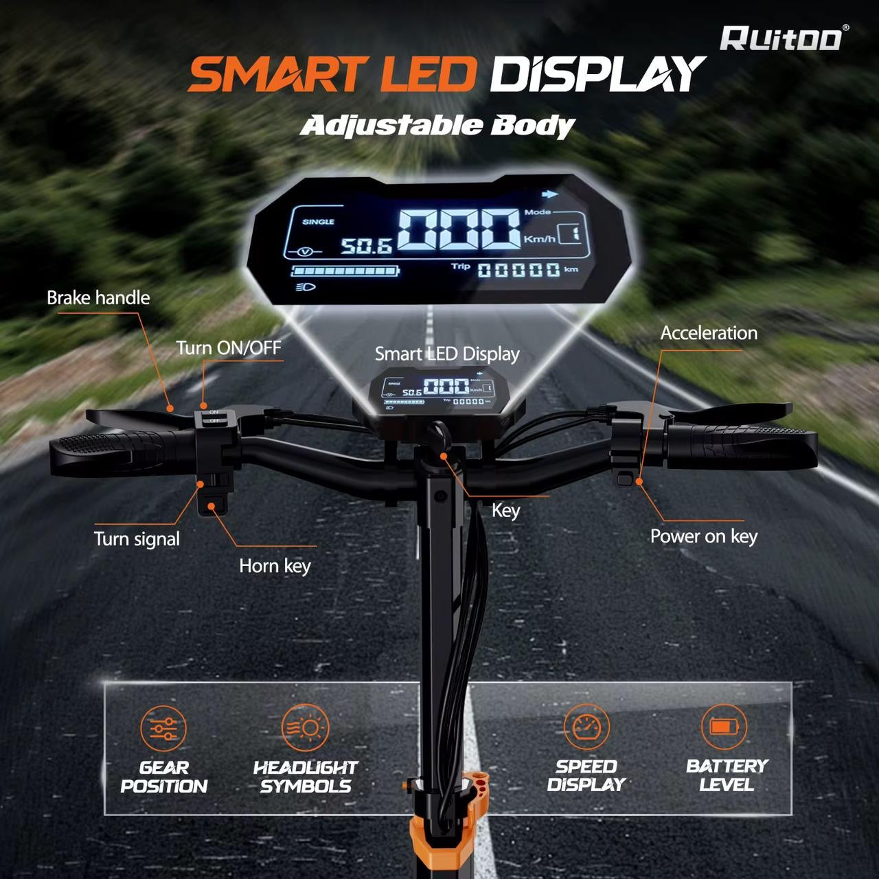 E -SCOOTER DUAL SUSPENSION SYSTEM - dual braking system