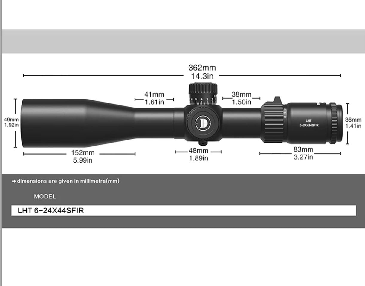 DISCOVERYOPT LHT 6-24X44SFIR FFP-MOA-L Diameter:30MM Optics Scopes