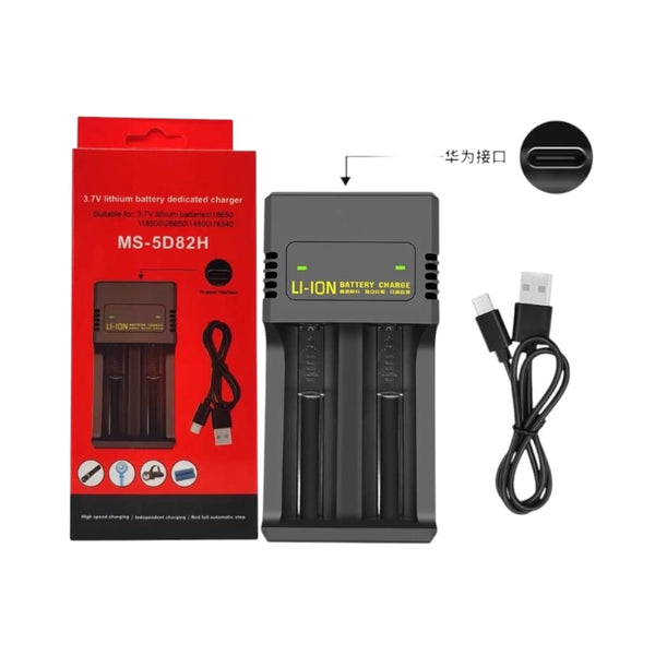 MS-5D82H Dual-Slot Li-Ion Battery Charger