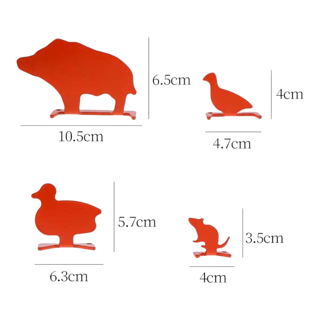 Carbon Steel Target 4Pcs Animal Silhouette Target for Yard