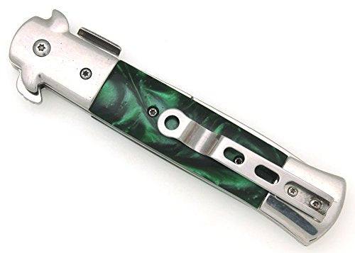 ITALIAN STILETTO PEARL GREEN  BERETTA KNIFE - OEKNK049