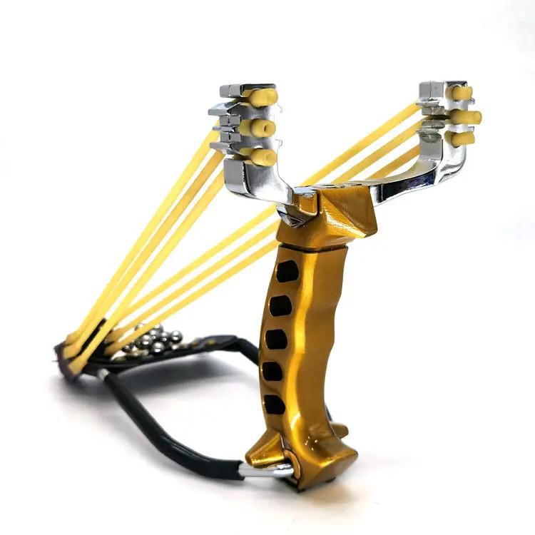 GOLD SLINGSHOT WITH STAND-SLSH002