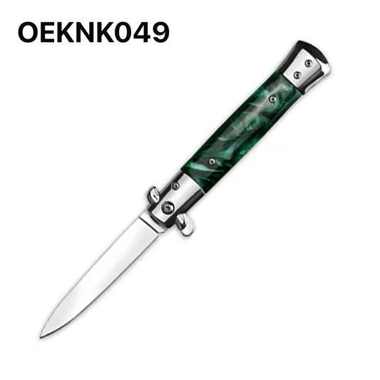 ITALIAN STILETTO PEARL GREEN  BERETTA KNIFE - OEKNK049