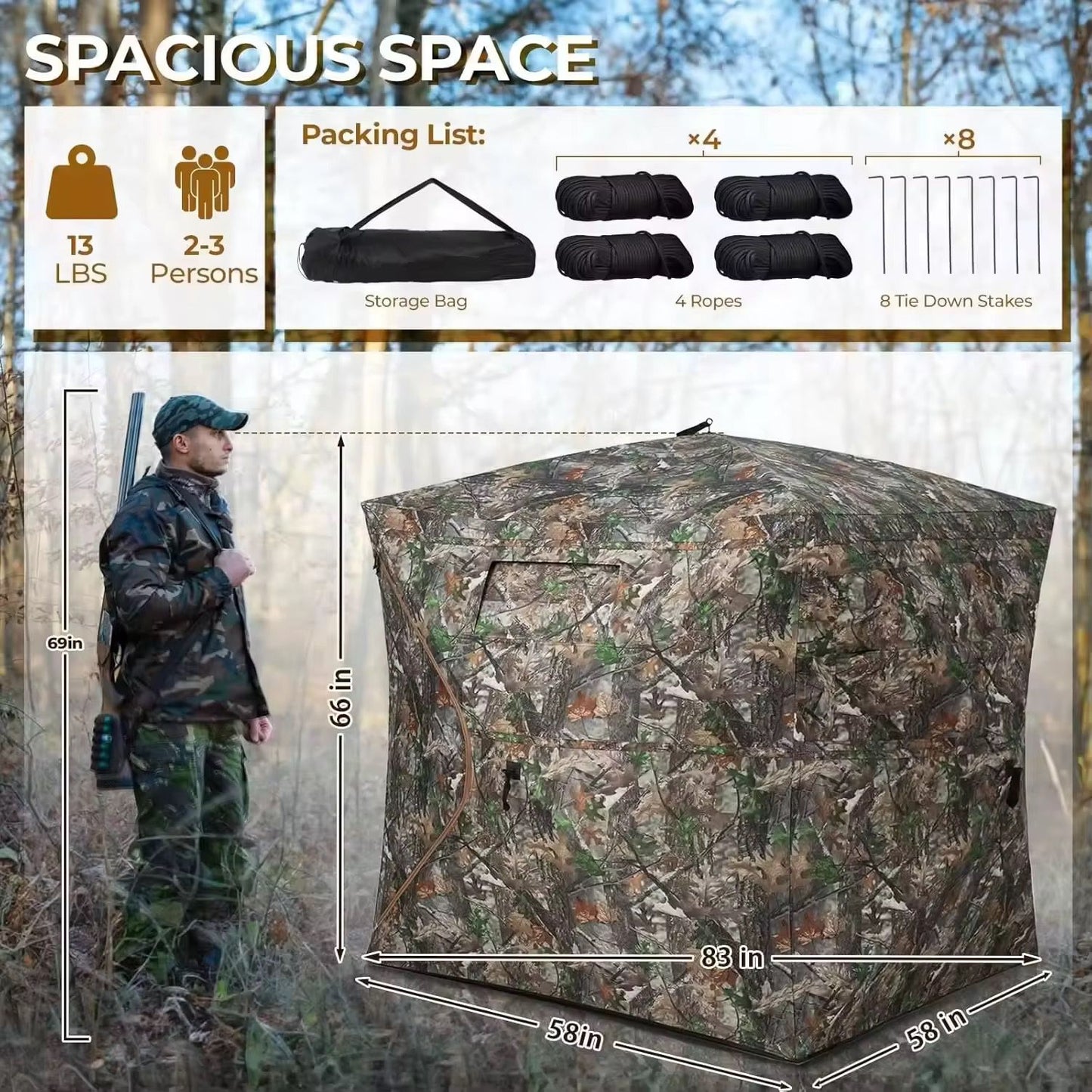 HUNTING BLIND STEALTH TENT