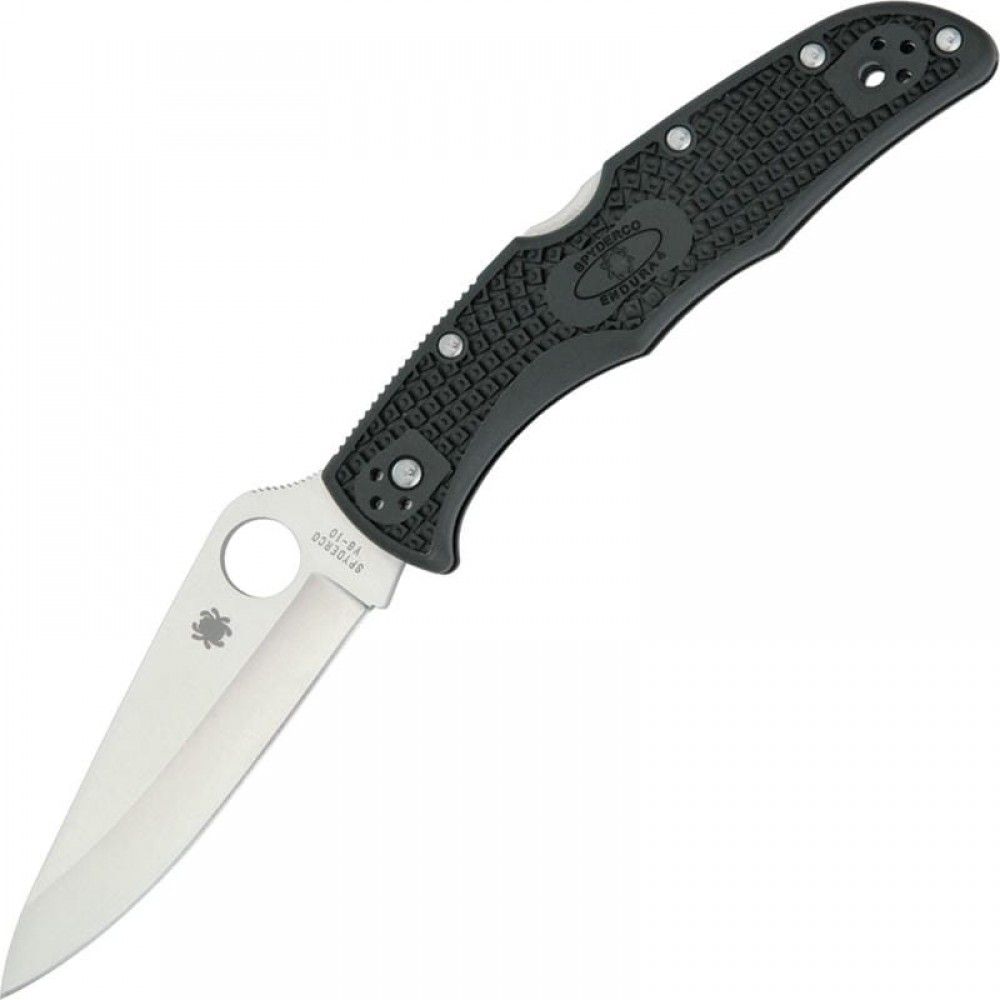 SPYDERCO ENDURA 4 FLAT KNIFE C10 BLACK