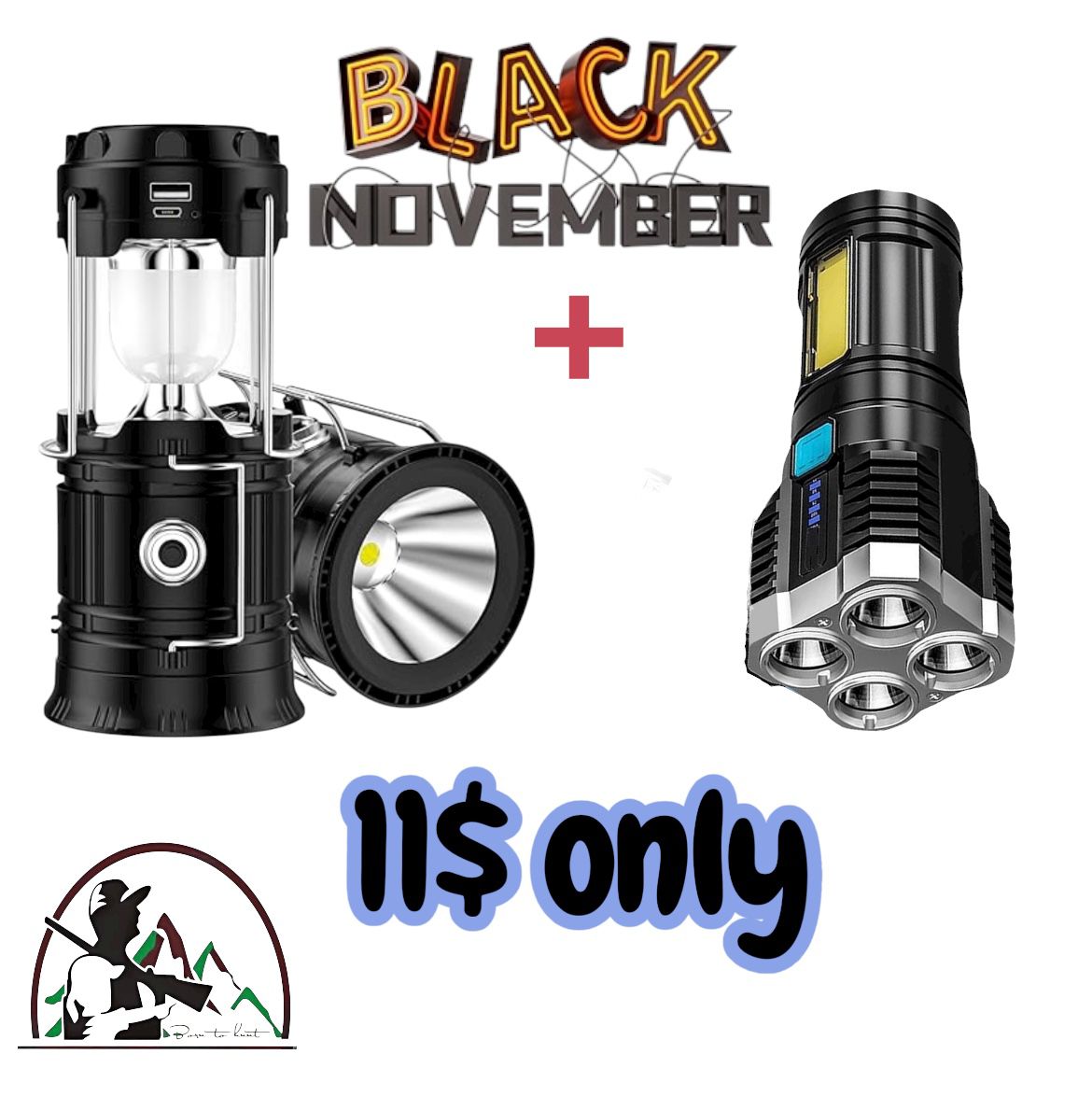 CAMPING LIGHT + FLASHLIGHT