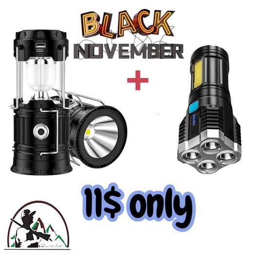 CAMPING LIGHT + FLASHLIGHT