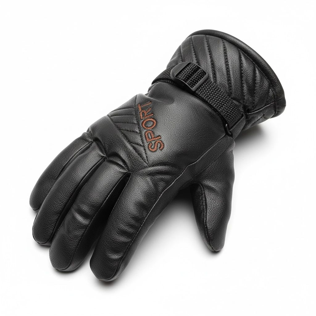 BLACK WARM WINTER GLOVES - CLGL013