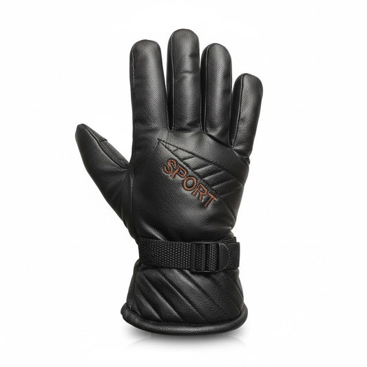 BLACK WARM WINTER GLOVES - CLGL013