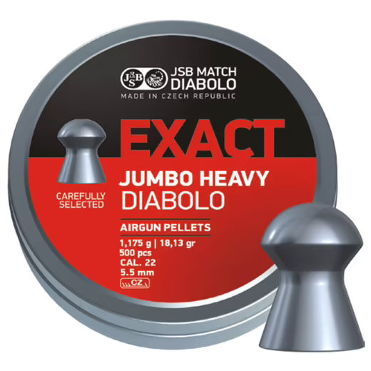 JSB EXACT JUMBO HEAVY DIABOLO CAL .22 / 5.5MM (18.13 gr ) 500PCS