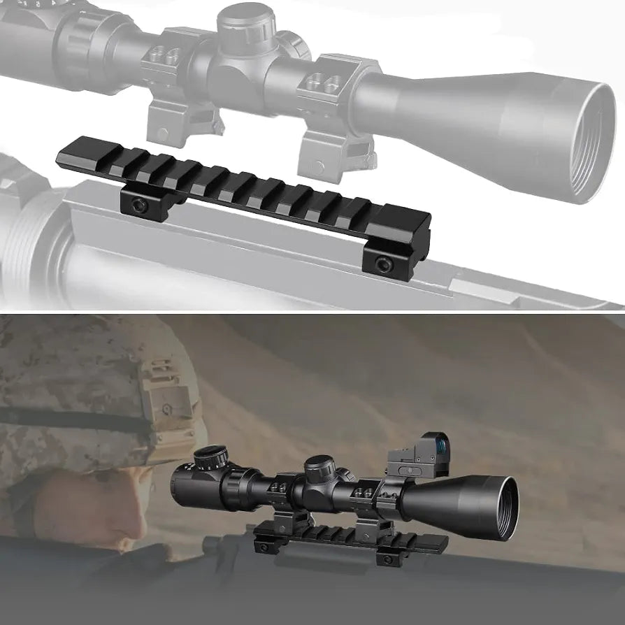 Picatinny Extension Adapter Riser Rail Mount Base 11mm Conversion to 20mm Rail