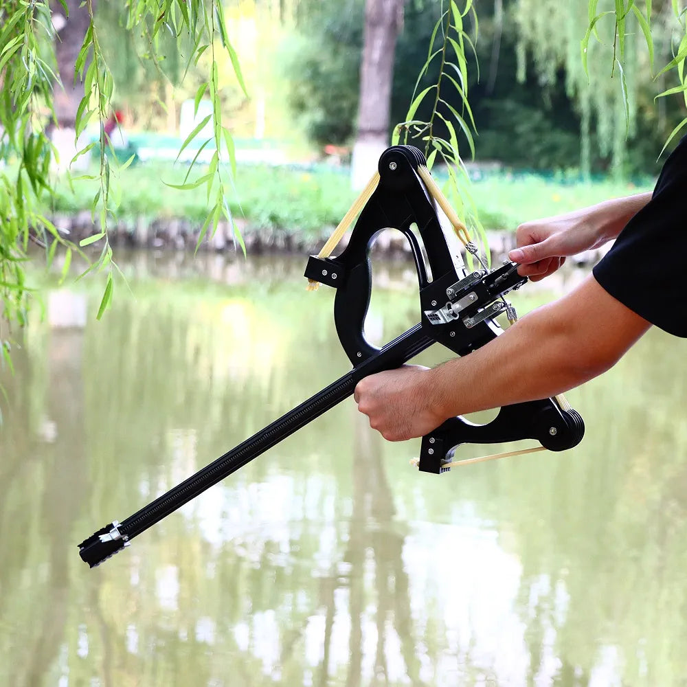 Mini Compound Bow Laser Sight Archery Ball Launcher Rapid Steel Balls Shooting
