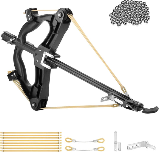 Mini Compound Bow Laser Sight Archery Ball Launcher Rapid Steel Balls Shooting