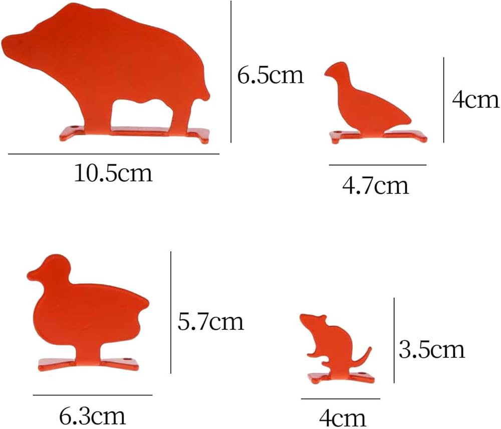 Carbon Steel Target 4Pcs Animal Silhouette Target for Yard