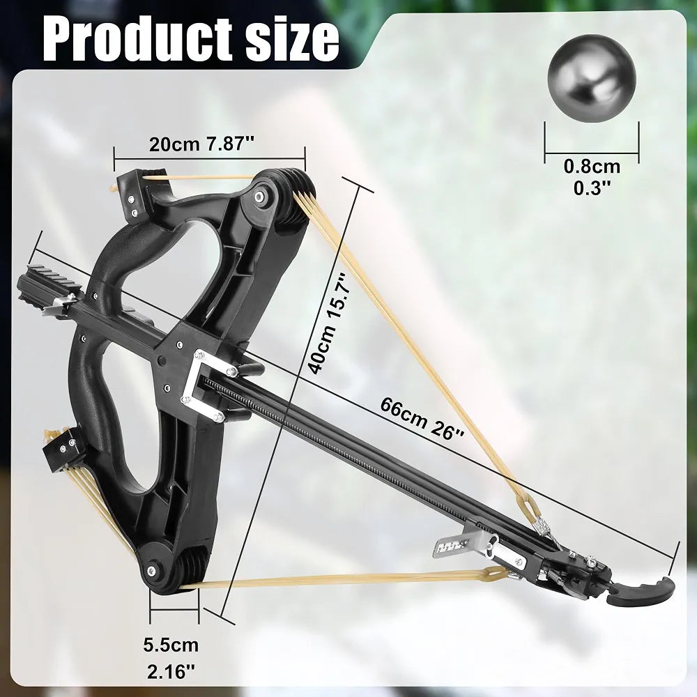 Mini Compound Bow Laser Sight Archery Ball Launcher Rapid Steel Balls Shooting