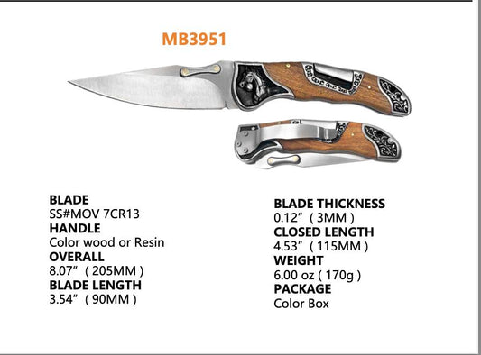 BERETTA HORSE POWER     folding knife -OEKNMB3951- 3951