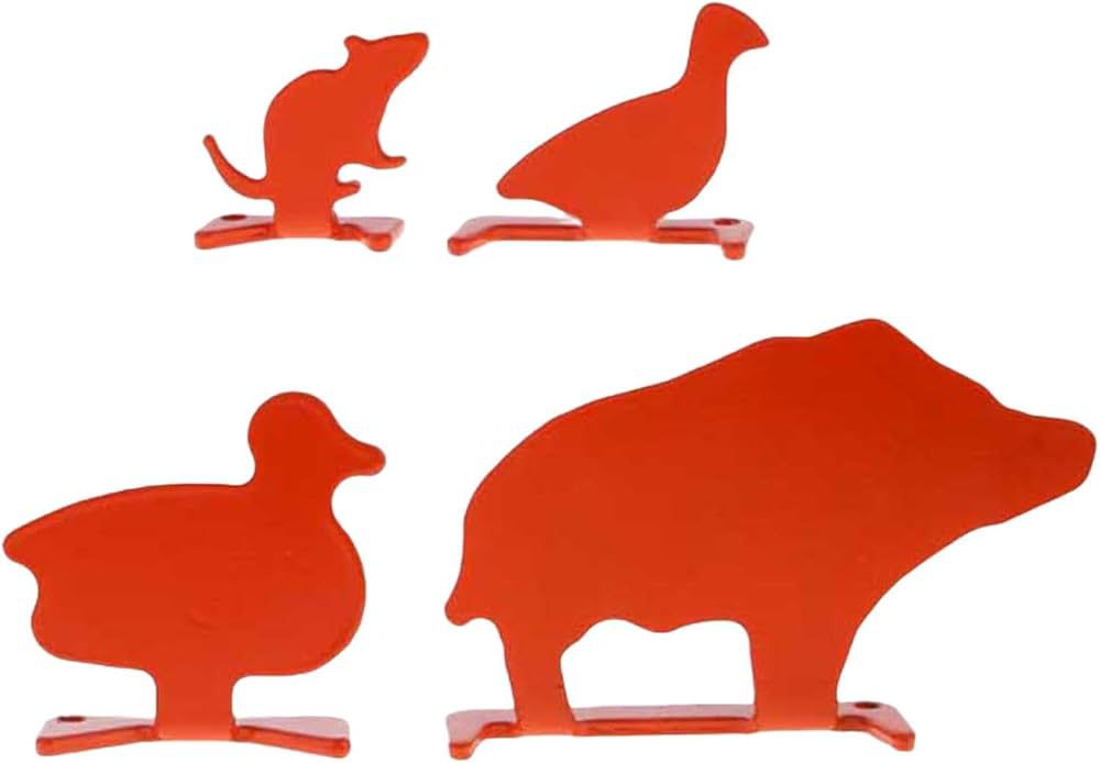 Carbon Steel Target 4Pcs Animal Silhouette Target for Yard