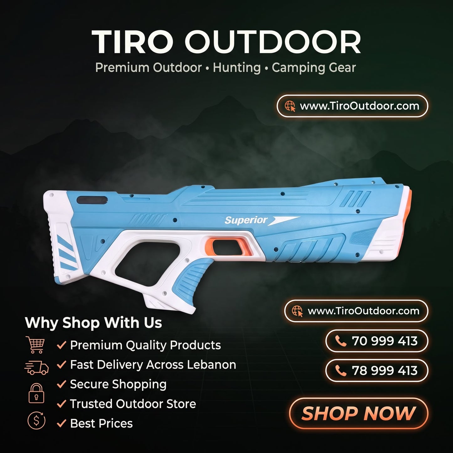 Superior combat watergun toy