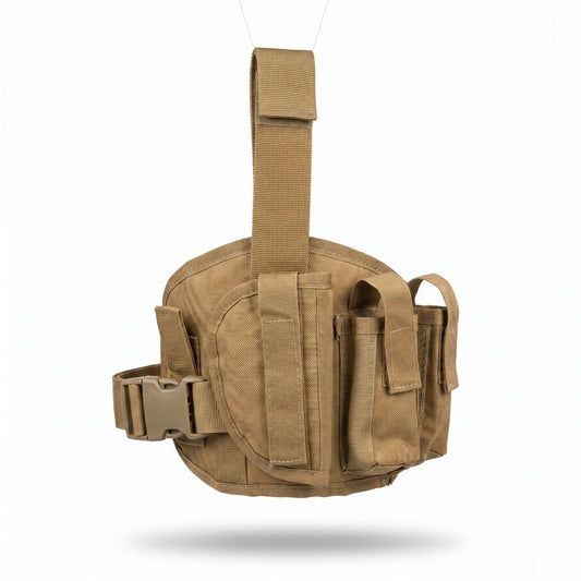 Tactical Drop Leg Holster Utility Pouch – Coyote Tan